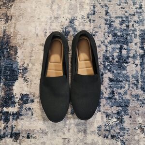 Black Loafer style shoes.